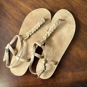 Rainbow Braided Sandals Size Large